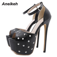Load image into Gallery viewer, Aneikeh Rivet Strap Sandals