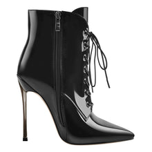 Load image into Gallery viewer, Black high heel ankle boots