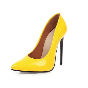 Yellow stiletto hig heels for sale