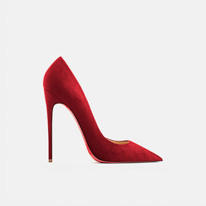 Red stiletto high heels for women