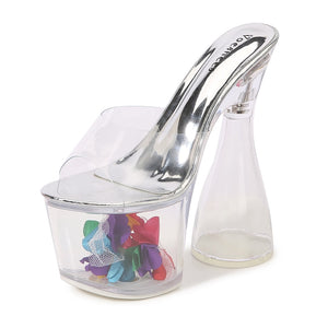 Clear high heels for sale