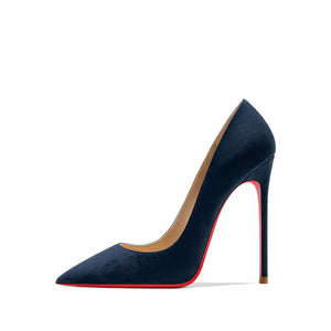 Suede stiletto high heels for women