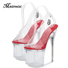 Load image into Gallery viewer, Side view PVC Stripper high heels