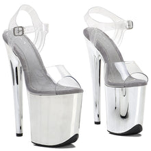 Load image into Gallery viewer, Silver Platform High Heels for Women