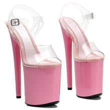 Load image into Gallery viewer, Pink pole dancing platform heels