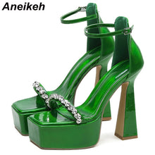 Load image into Gallery viewer, Aneikeh CRYSTAL Sequins Sandals