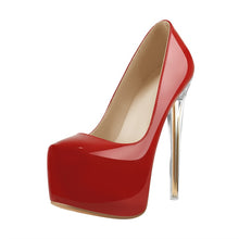 Load image into Gallery viewer, Red glass heel pumps for sale
