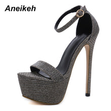 Load image into Gallery viewer, Aneikeh Summer High Heel Sandals
