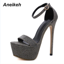 Load image into Gallery viewer, Aneikeh Summer High Heel Sandals