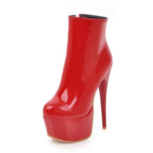 Load image into Gallery viewer, Red high heel boots