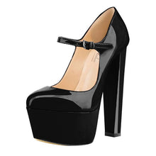 Load image into Gallery viewer, Black Mary Jane Pumps