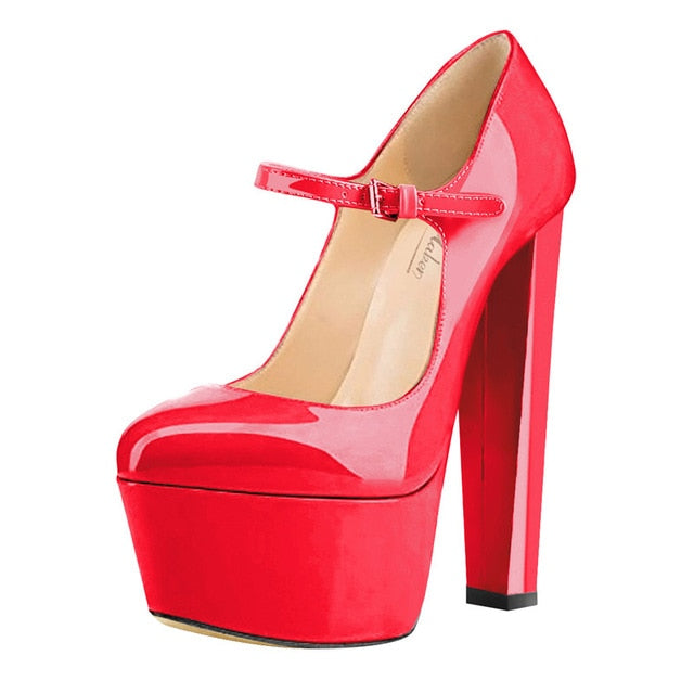 Red Mary Jane Pumps