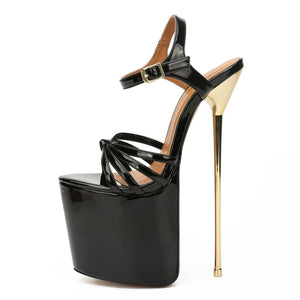 Black fetish high heels