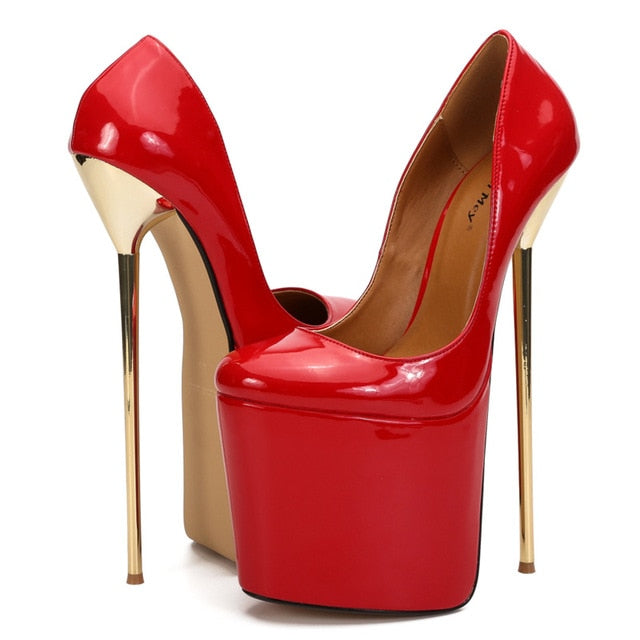 Extreme Metal High Heel Stiletto Red Dress Heels 16cm Sexy Womens Pumps For  Fetish Model Party Unisex Customizable Colors Crossdresser Size 230710 From  Kai06, $36.41 | DHgate.Com