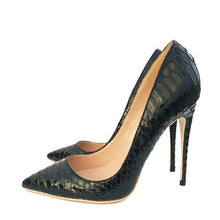 Load image into Gallery viewer, Black Printed Stiletto High Heels for women