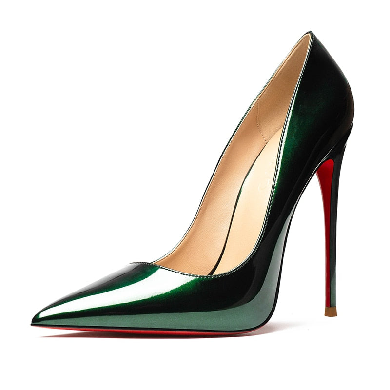 Shiny Red Bottom Super Stiletto Heels – OneStepForth