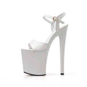 20 cm White fetish platform high heels